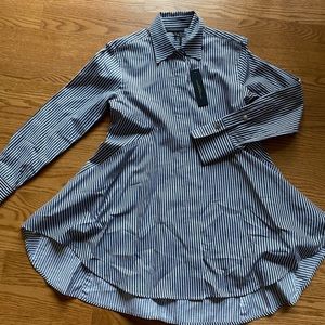 Donna Karan striped navy shirt
